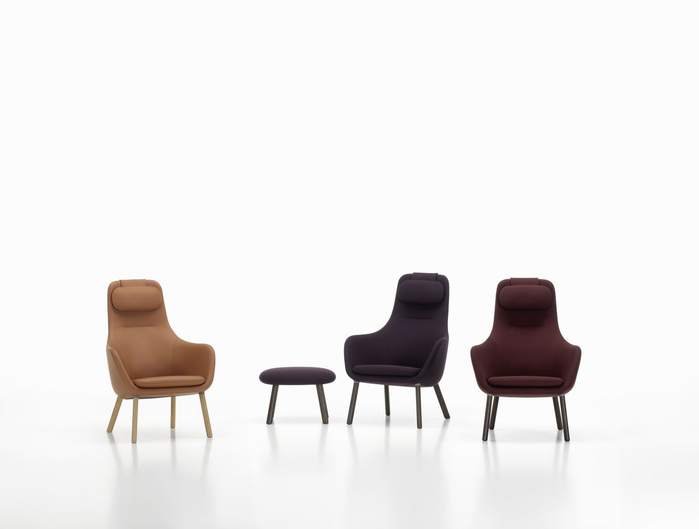 Кожаное кресло с подголовником VITRA HAL Lounge ARCH-00101409 - Вид №13