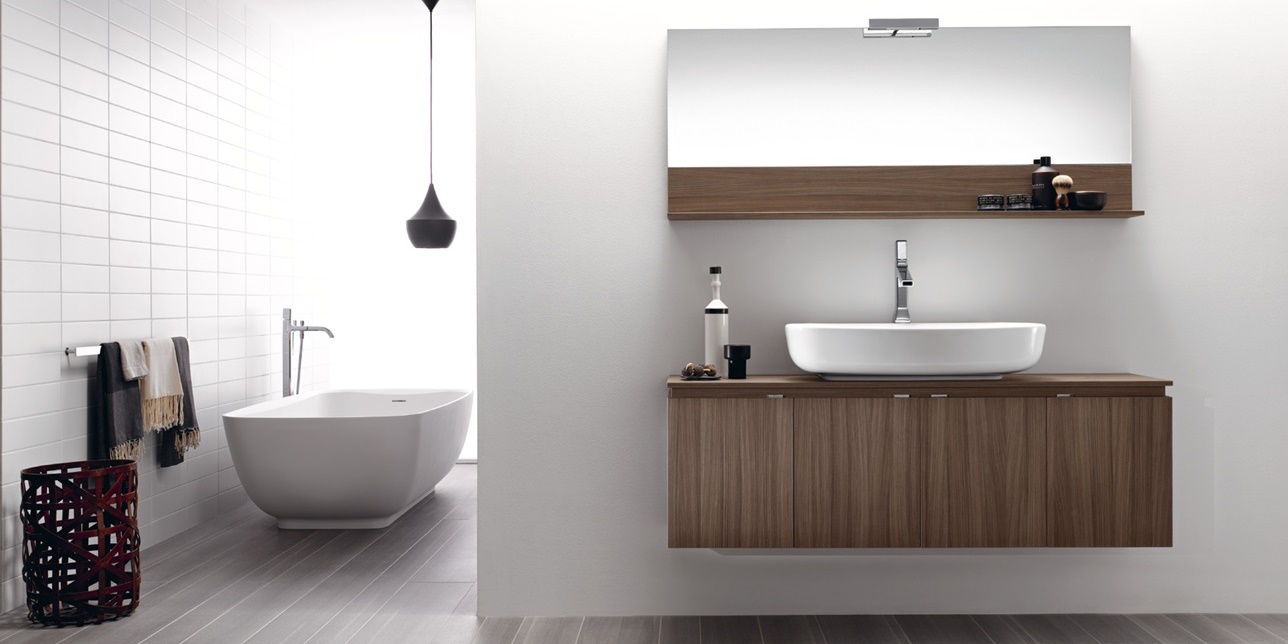 Комбинация ванной комнаты FLY118 в отделке Planet 75 / Venato Caffè / X35 Visone MILLDUE FLY - Вид №1