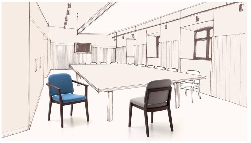 Very Wood Штабелируемый стул из ткани Chelsea sun-id-1386017 - Вид №5