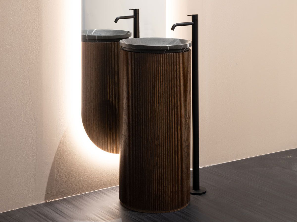 Отдельно стоящий круглый умывальник из мрамора Pietra Grey Inbani решетки ARCH-00034907 - Вид №10