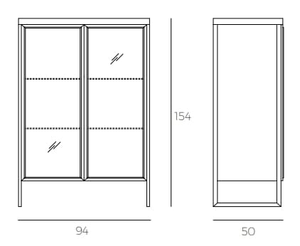 Алюминиевая витрина со встроенным освещением Guzzini & Fontana BARON ARCH-00152450 - Вид №1