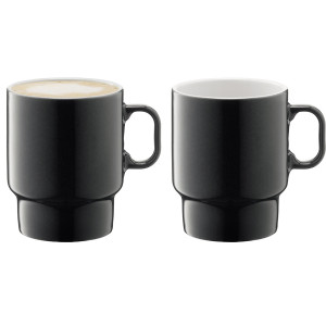 P276-14-523 Набор из 2 чашек для капучино utility 380 мл серый LSA International