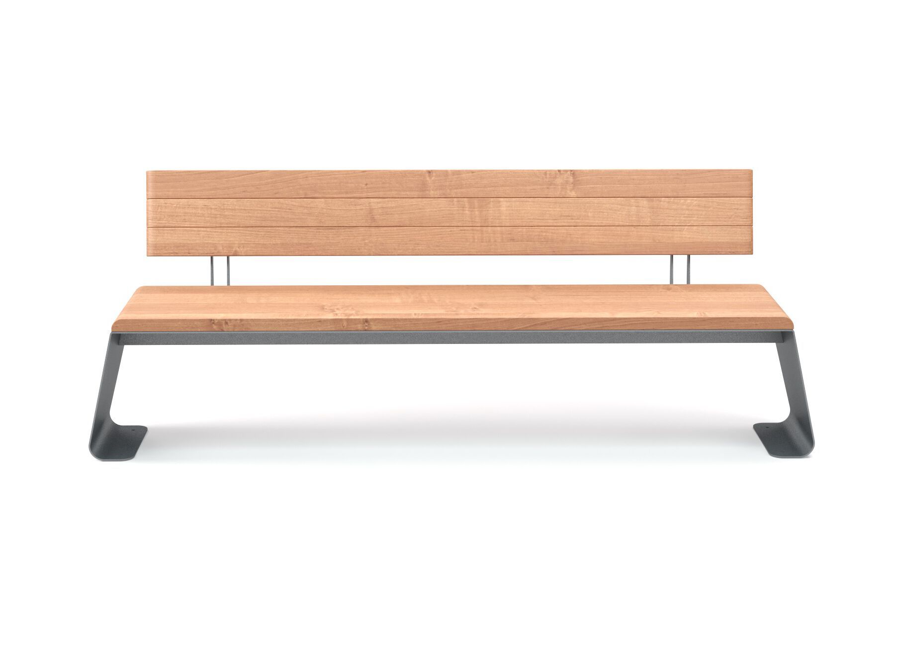 Стальная и деревянная скамья со спинкой Viscio Urban Design RAIL ARCH-00044980 - Вид №7