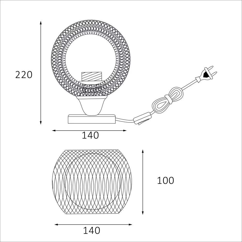 Настольная лампа Россвет Эйр РС21386 цвет черный STLM-2135400 - Вид №10