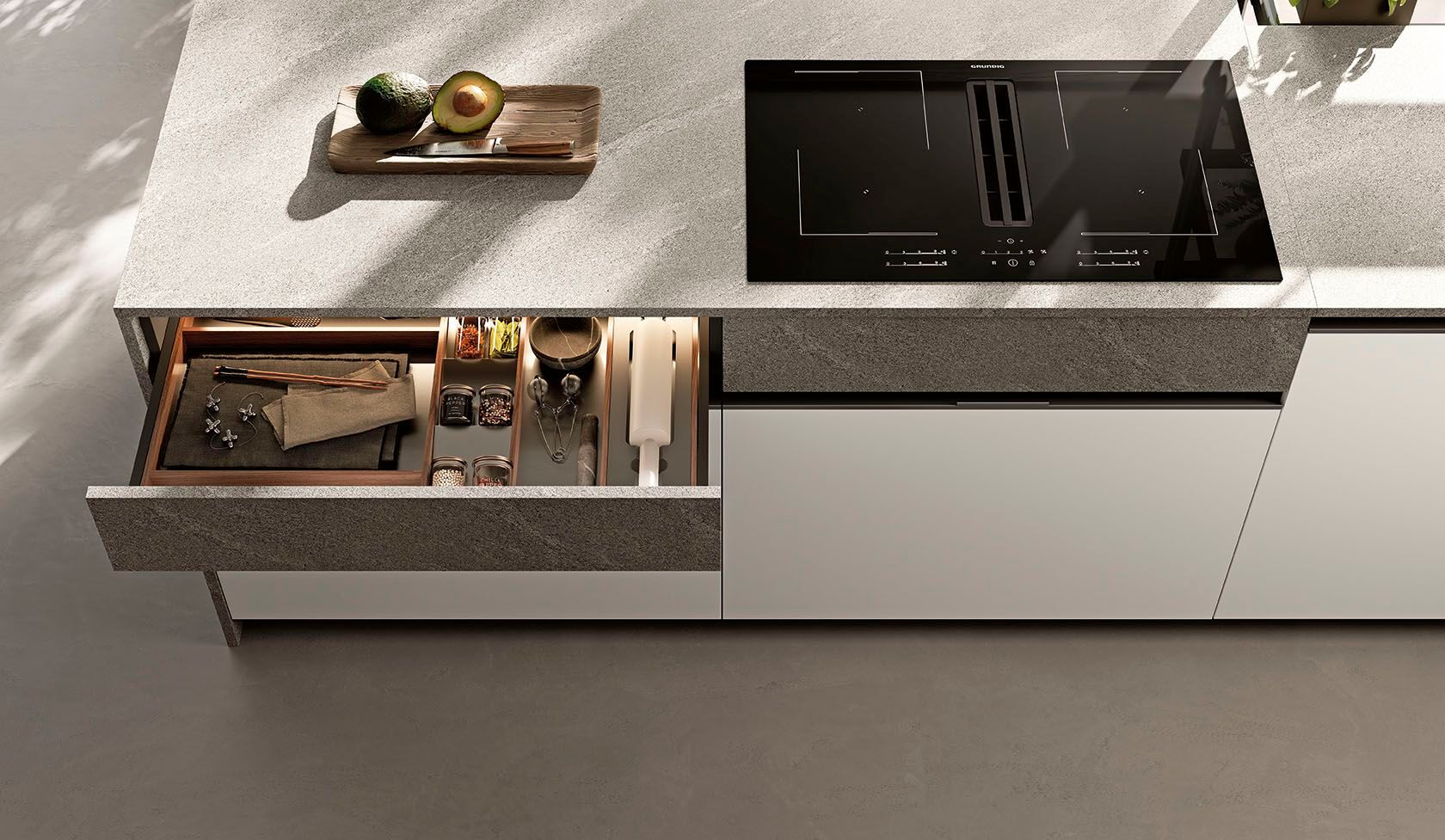 Встроенная кухня с полуостровом Febal Casa Origina ARCH-00062587 - Вид №13