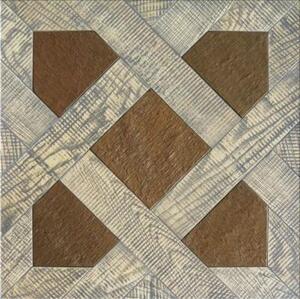 Модульный паркет Da Vinci Состаренный Дуб Натур брашированная, рельефная (Брашированная, Рельефная) 600х600 мм.