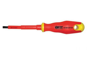 15098802 Изолированная отвертка CrV 1000V SL 5.5х125 мм 55898 FIT