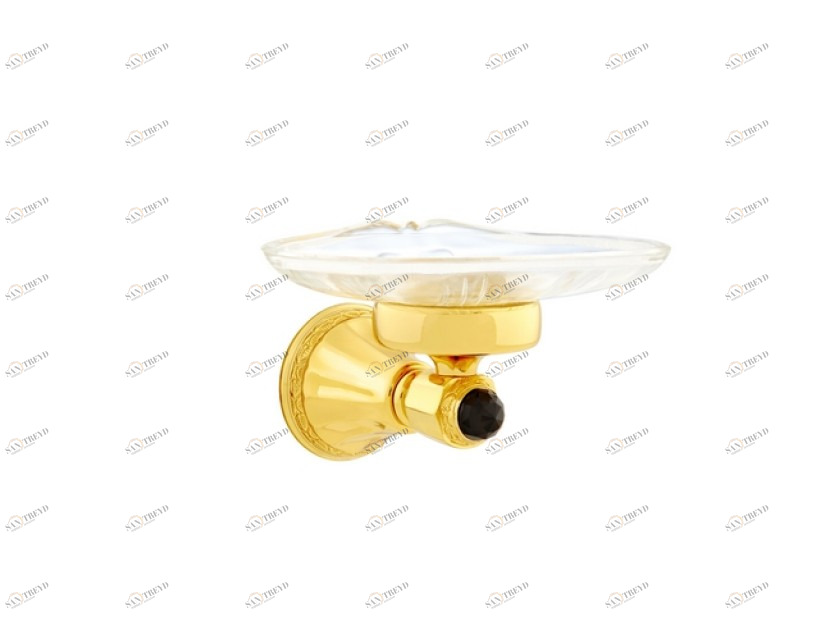 058278.N00.50 Подставка для мыльницы с черным кристаллом сваровски Яркий хром Mestre Adriatica