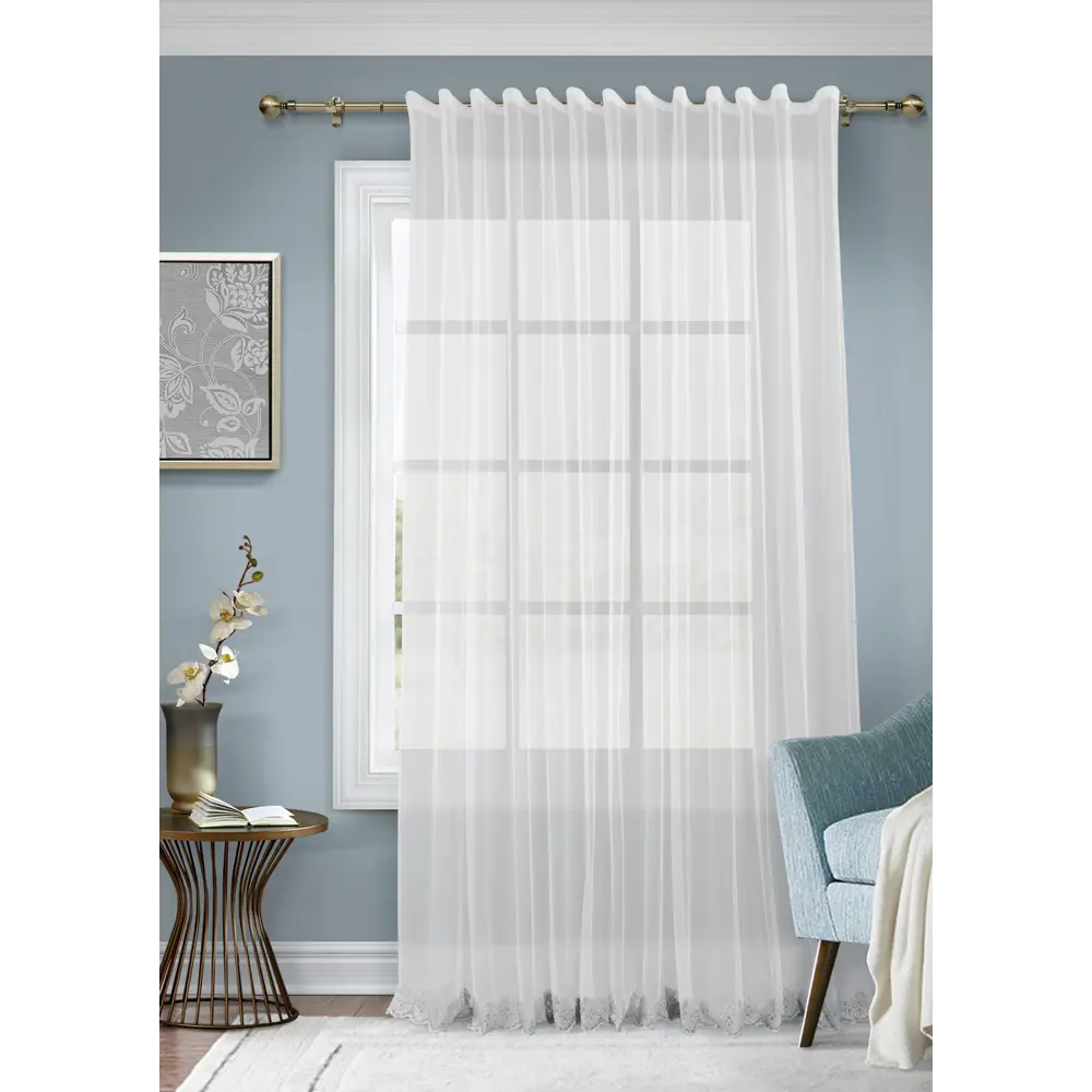 Тюль на ленте Kaleo 300x280 см цвет серый MIAMOZA STLM-2132107 - Вид №4