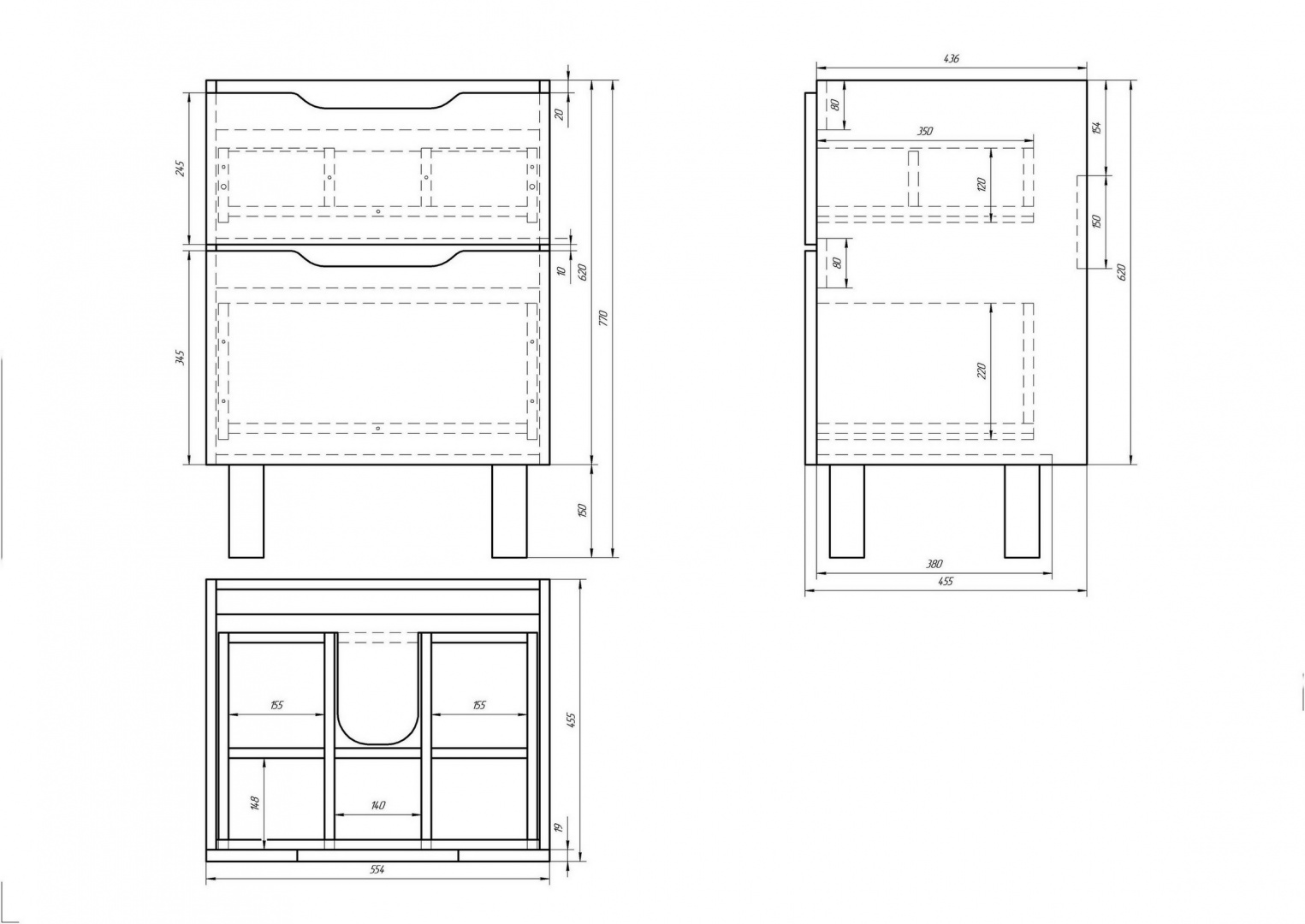 Тумба Q Plus 60 DREJA 990004 - Вид №1