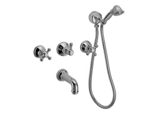 Встраиваемый настенный смеситель для ванны с 5 отверстиями