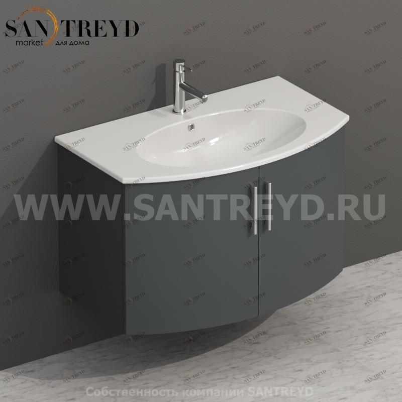 MDMA80Y093 Тумба с двумя створками 78 см серая Globo 4ALL Италия Ceramica Globo