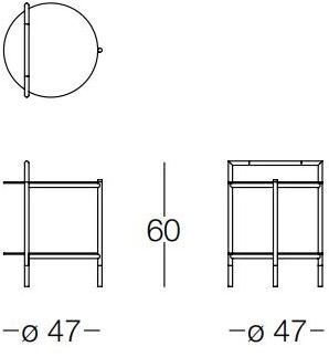 Frigerio Salotti Круглый высокий столик с журнальной полкой Kevin sun-id-1402105 - Вид №2