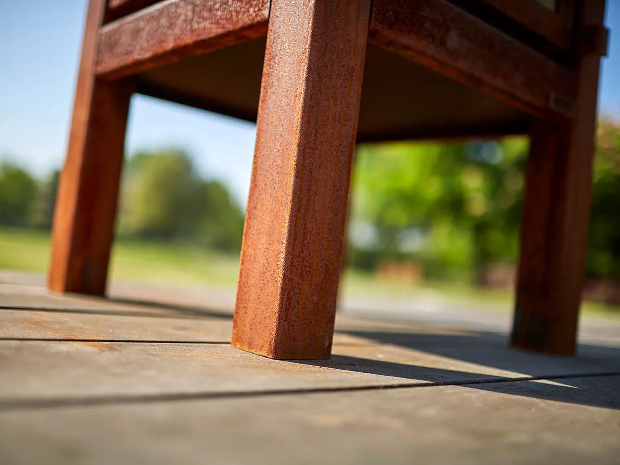 Corten™стальной отдельно стоящий открытый дровяной камин RB73 Quaruba ARCH-00057812 - Вид №3