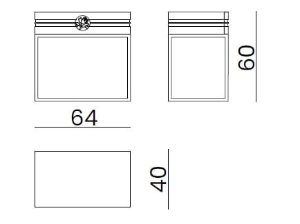Деревянная прямоугольная прикроватная тумбочка с ящиком Bizzotto Italia Symphony-Infinity ARCH-00022832 - Вид №5