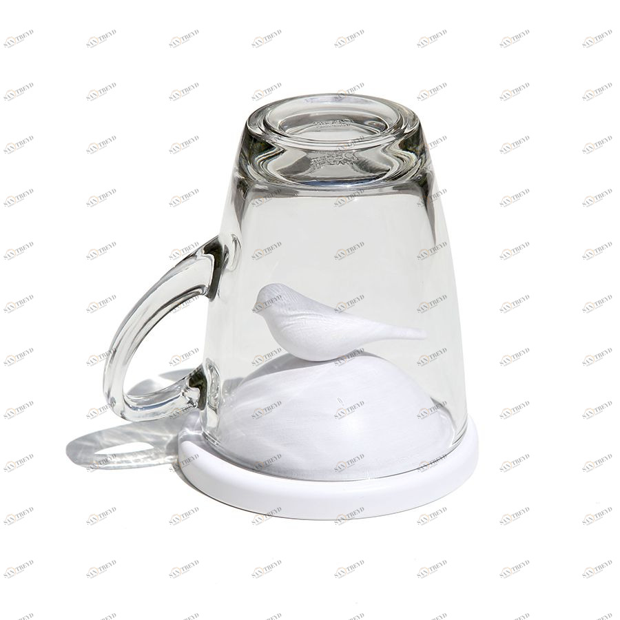 Чашка с крышкой Sparrow, белая Qualy QL10300WHWH