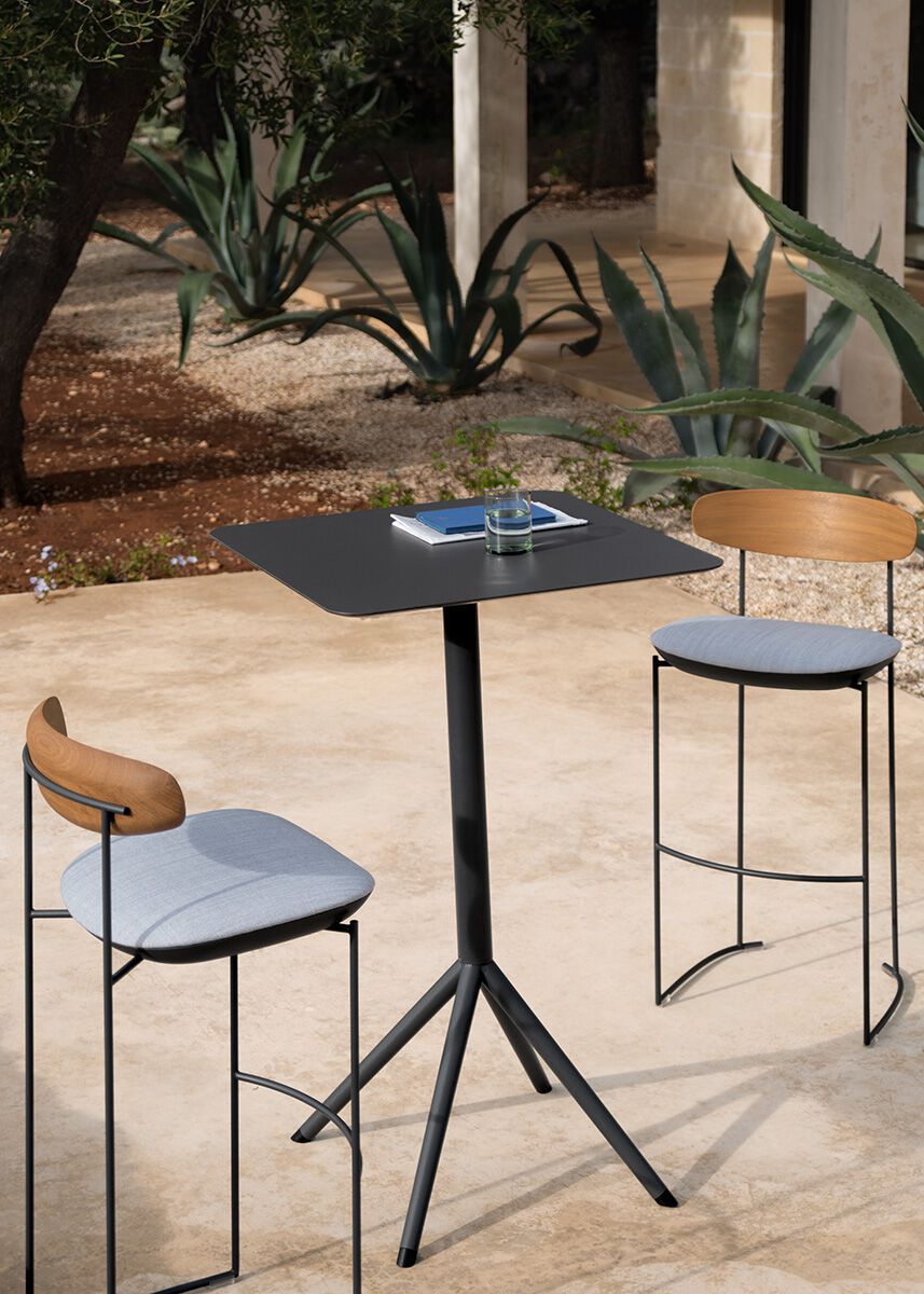 Высокий квадратный стол с откидным верхом из HPL Potocco OTX ARCH-00033954 - Вид №2