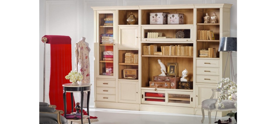 002301 Шкаф книжный белый AM Classic Romeo Santreyd