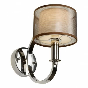 Бра металлическое с абажуром на 2 лампы коричневое Sofia 88210/1B CR ILAMP SOFIA 00-3949129 Коричневый