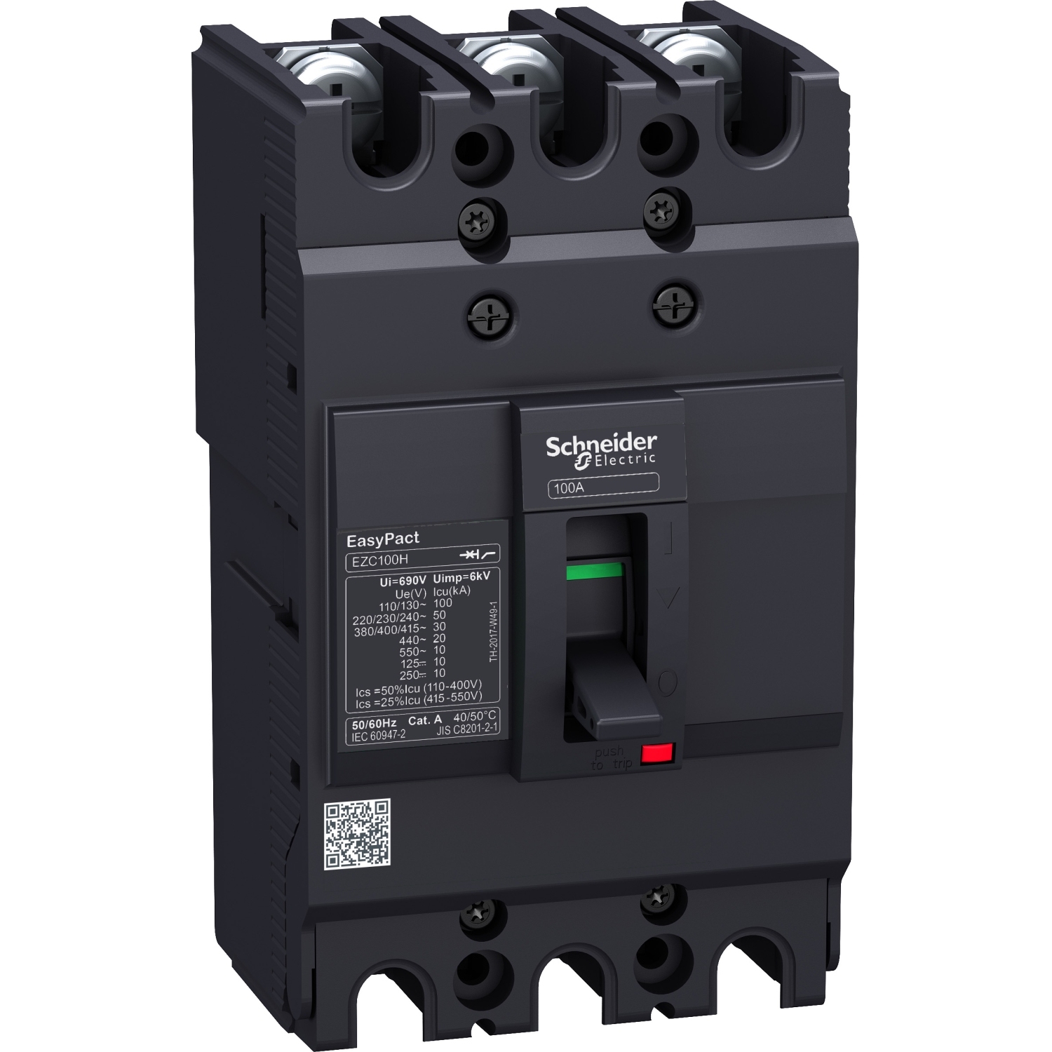 EZC100B3020 Силовой автомат EZC 100, TM-D, 7.5кА, 3P, 20А Schneider Electric EasyPact 