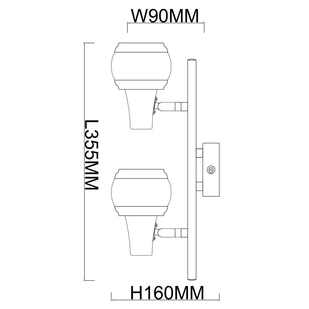 Спот поворотный Largo 2 лампы 4 м² цвет хром Escada STLM-2163577 - Вид №8