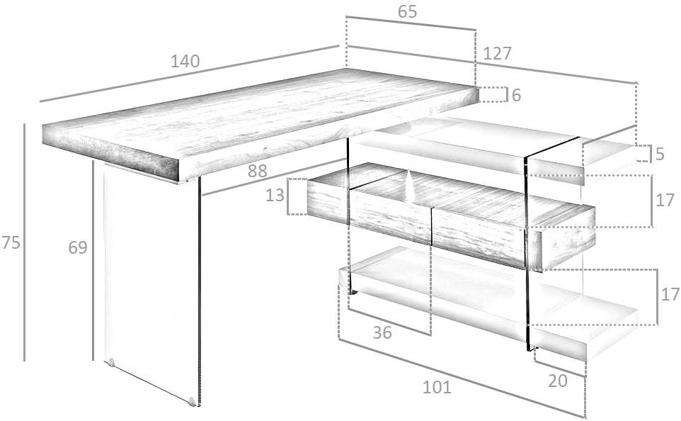 Angel Cerdá Угловой стол из дерева и стекла Nature life 3003 Angel Cerda - Вид №5