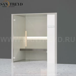 Effegibi ONEFILO H LO61020007 Хаммам. Установка: в правый угол. Правая дверь. Мощность: 4,5 кВт макс. Размеры: длина 214 см, ширина 171 см. Отделка: матовый лакированный белый аллюминий и серый ламинат из керамогранита.