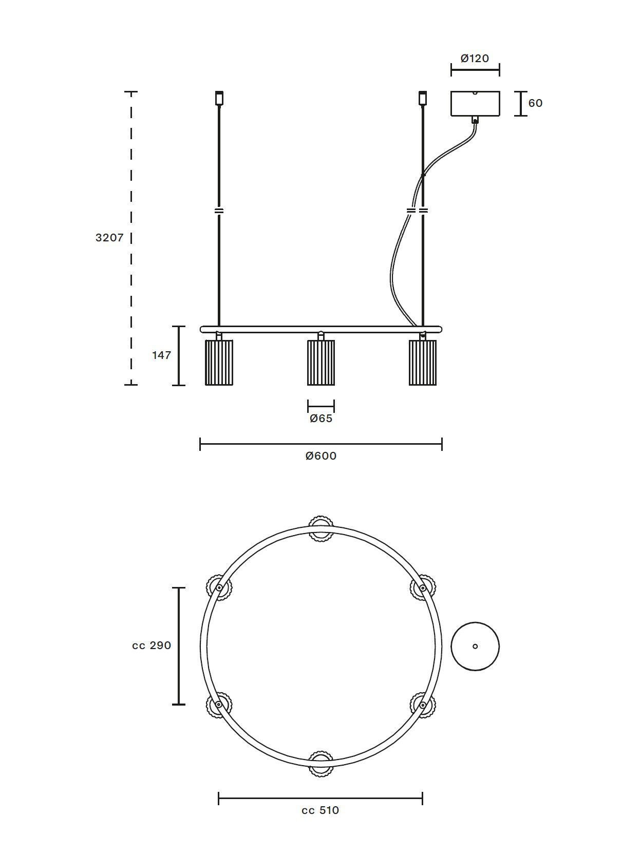 Алюминиевый подвесной светильник Pholc женщина ARCH-00037957 - Вид №4