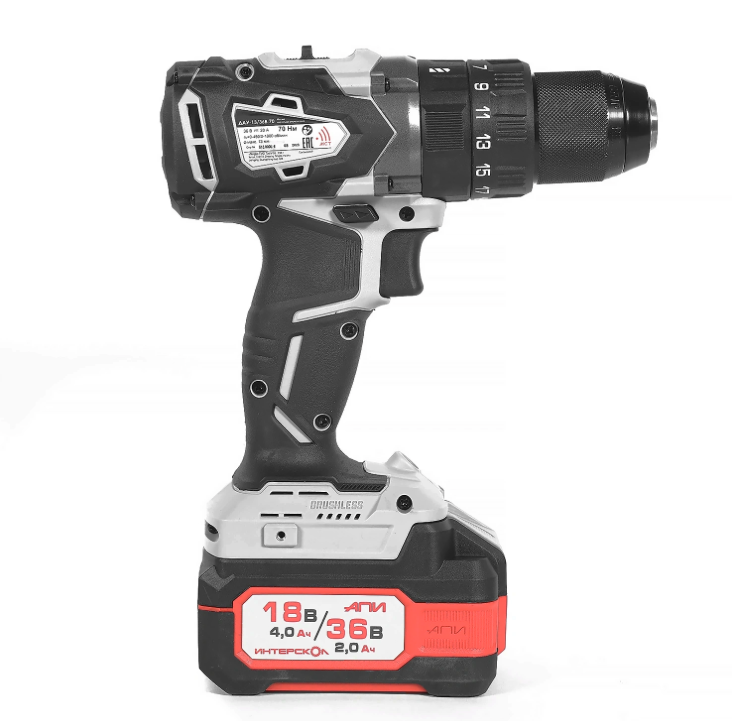 Дрель-шуруповерт Интерскол ДАУ-13/36В 70 9150388 STDN-0011526 - Вид №2