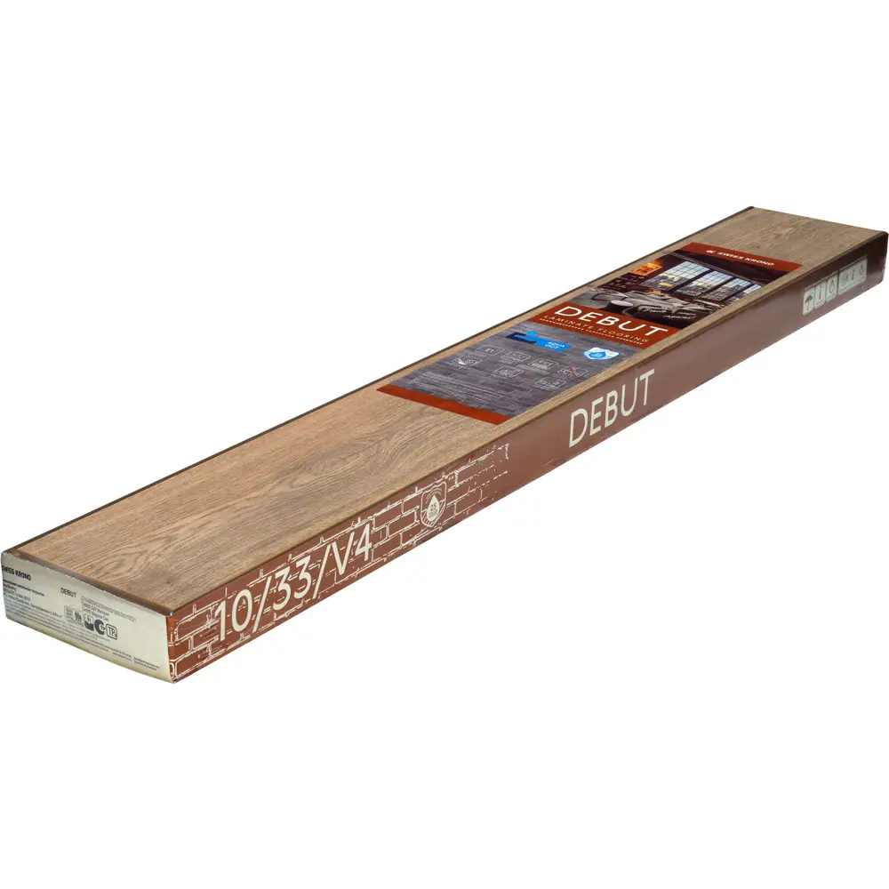 Ламинат Debut Дуб Магория 33 класс толщина 10 мм с фаской 1.845 м² SWISS KRONO STLM-2142097 - Вид №8