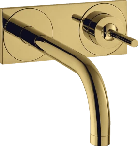 38112990 Смеситель для раковины, однорычажный, скрытого монтажа, настенный, с изливом 165 мм и тарелкой AXOR UNO