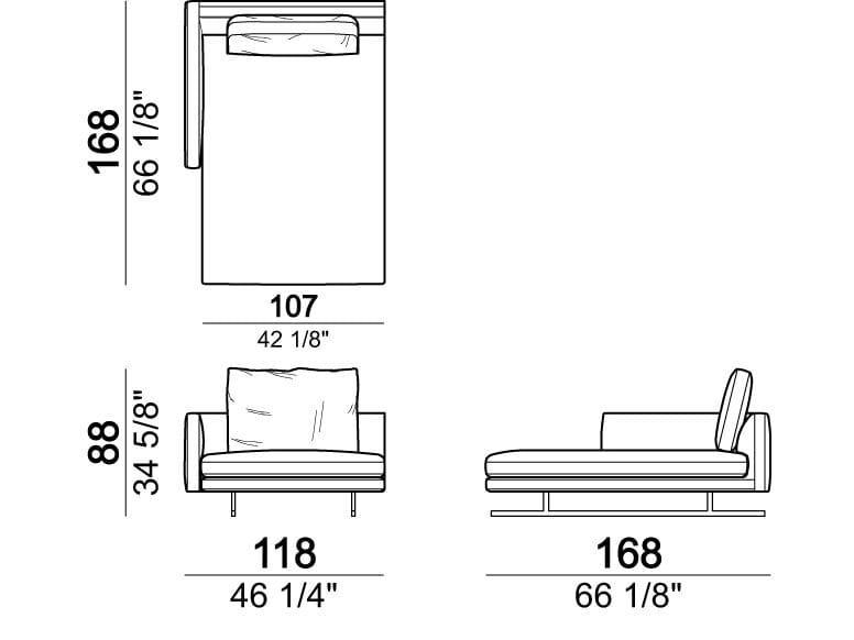 Тканевый диван с полуостровом Arketipo MOSS ARCH-00121787 - Вид №15