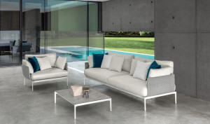 Тканевое садовое кресло