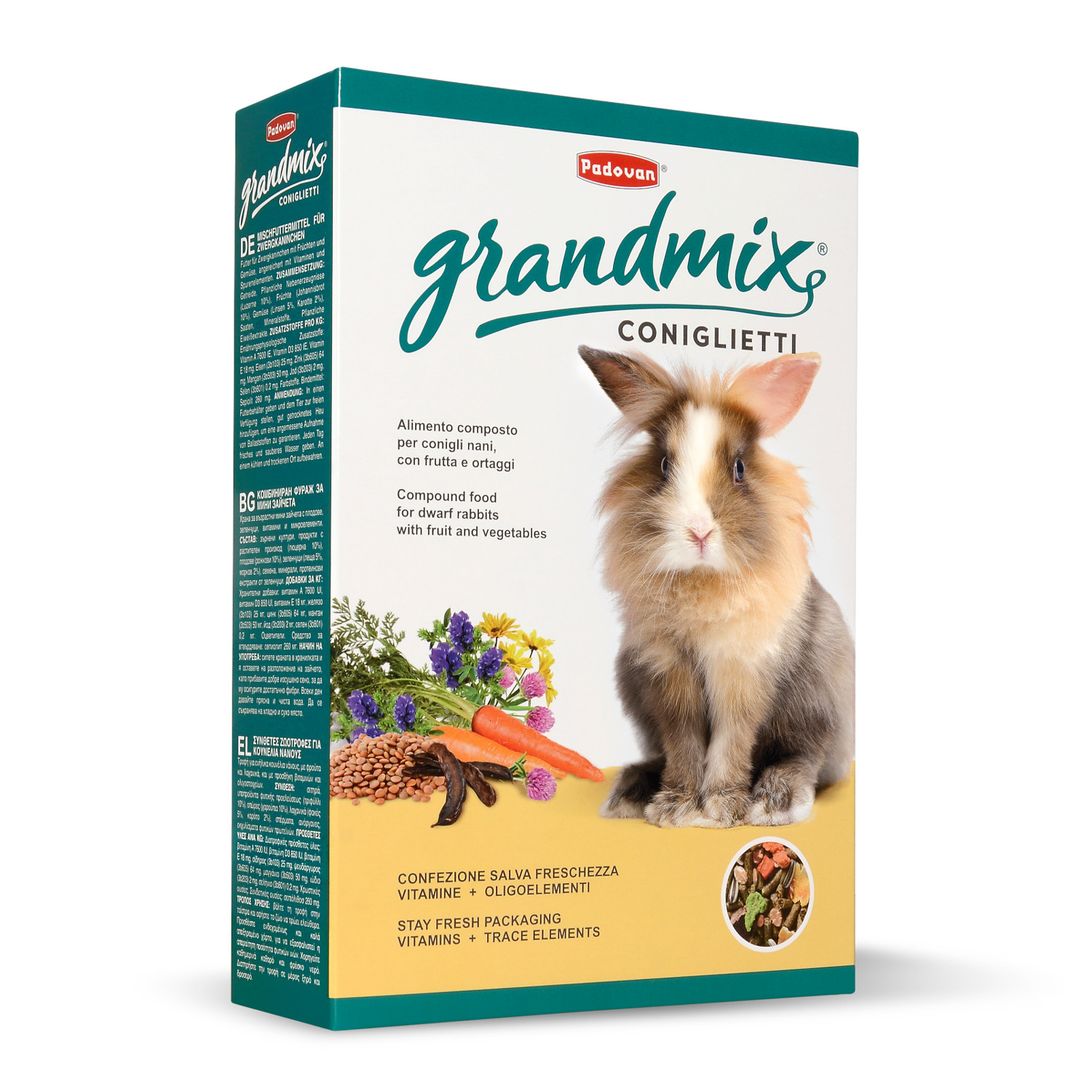 Т00008141 Корм для декоративных кроликов Grandmix Coniglietti 850г Padovan 