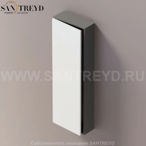 LIFT Модульный шкаф 120 см с левой дверью на доводчиках. Модули могут располагаться горизонтально и вертикально. Отделка: темно-серая краска и белая краска. AMOB054LZLGSX