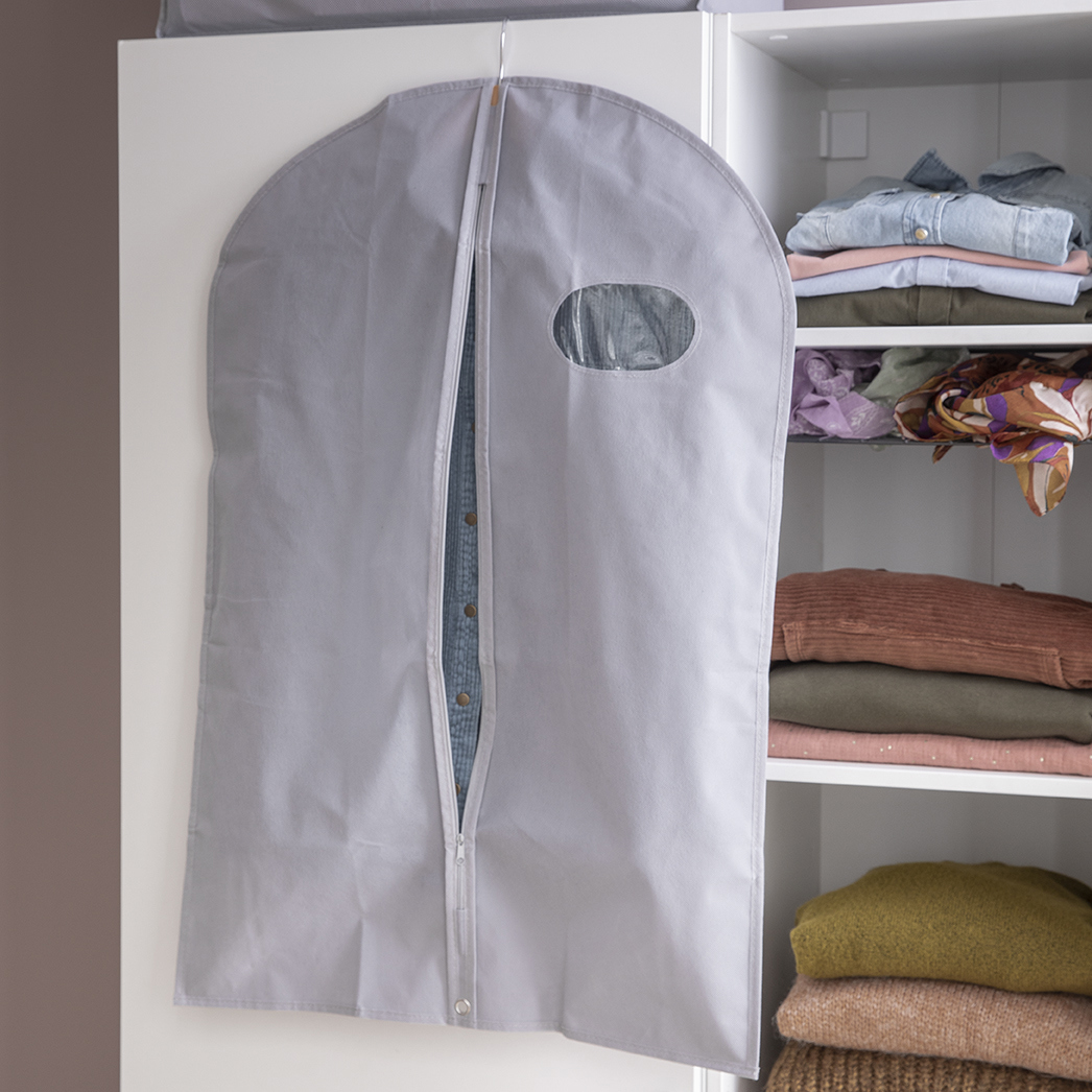 82008804 Чехол для одежды 60x90 см текстиль цвет серый STLM-0017169 SPACEO  - Вид №15