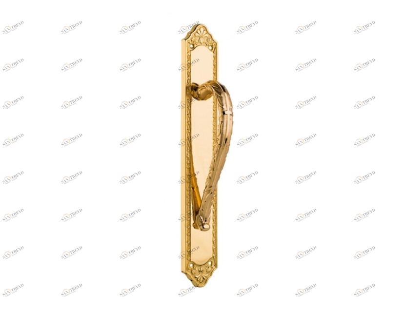 0M2903.BY0.44 Ручка дверцы на пластине Мат античная латунь Mestre 