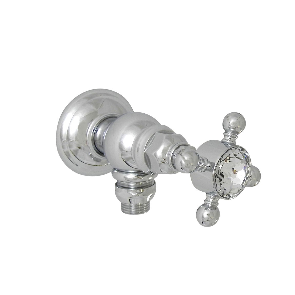 1447 ** 93 Одинарный кран с подключением для стиральной машины 3/4 ” Nicolazzi Series Half Dome Crystal 