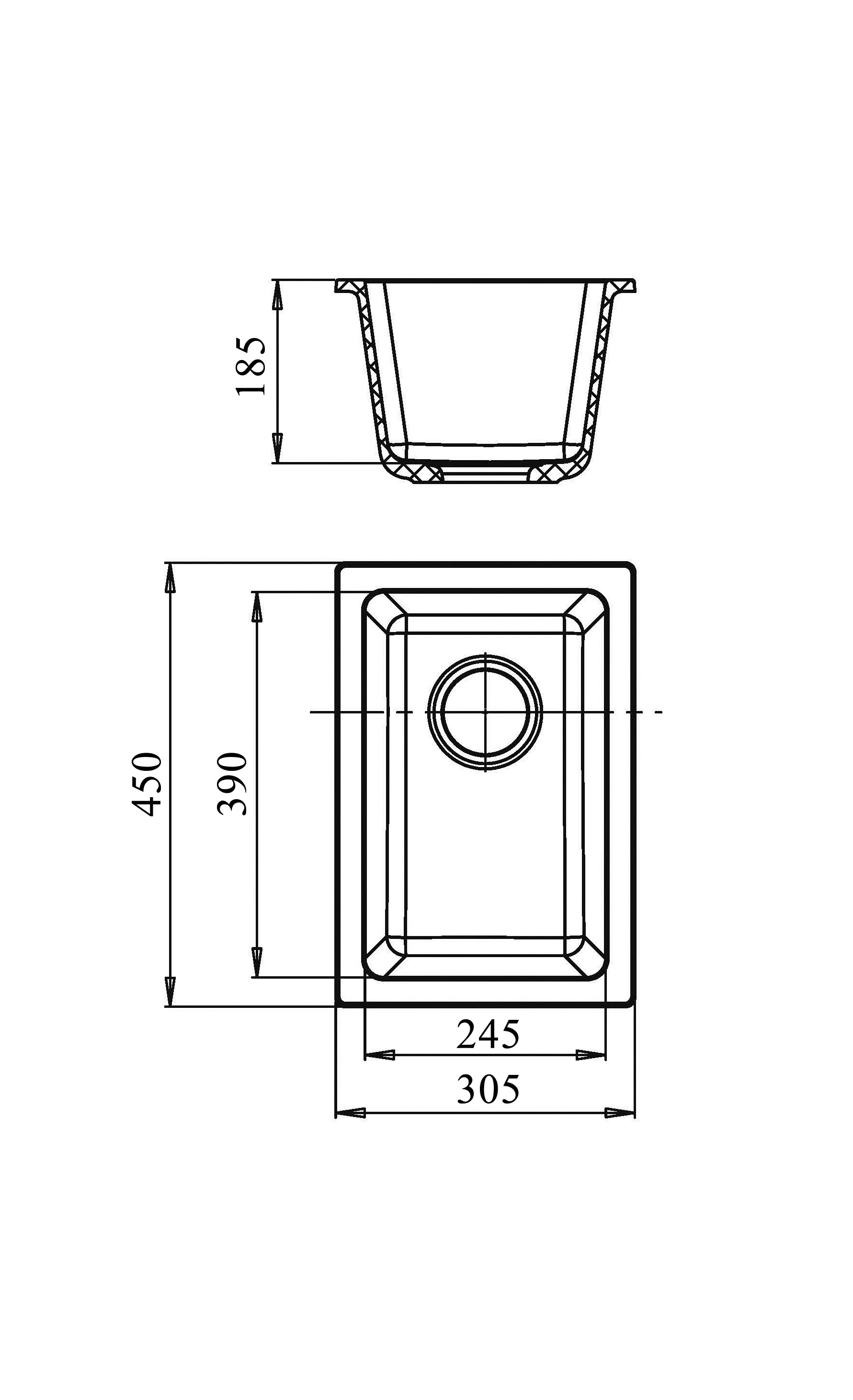 Кухонная мойка Кварц Ewigstein S572 GranFest 2540-S572 - Вид №1