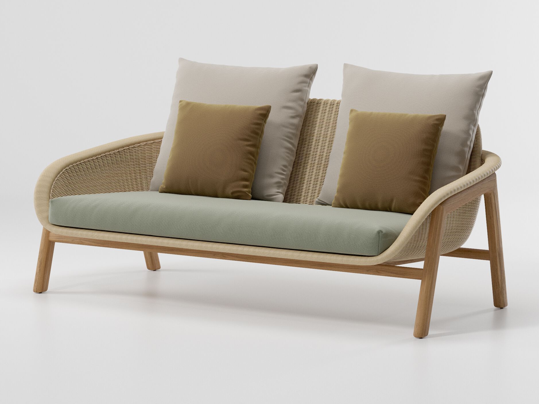 2-местный садовый диван Kettal плетеная ARCH-00118131