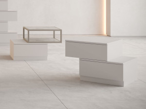 Деревянная прямоугольная тумбочка с ящиками