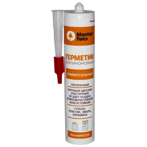 Герметик силиконовый универсальный Masterteks 260 мл уксусный цвет прозрачный