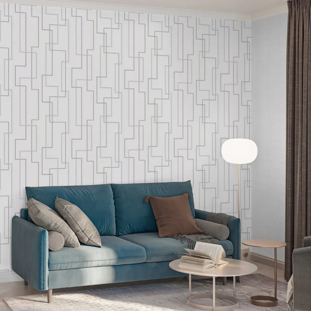 Обои виниловые Palitra Home Протект-Линия светло-серые 0.53 м HC11071-14a STLM-2043204 - Вид №5