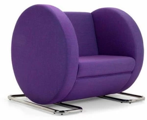 Adrenalina Кресло с обивкой из ткани с подлокотниками Tube