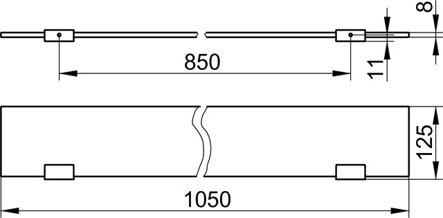 11510035100 Стеклянная полочка KEUCO Edition 400 - Вид №2