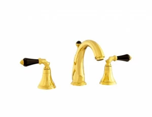 058601.FN0.62 Набор для ванны с пятью отверстиями и черными кристаллами swarovski Сатин никель