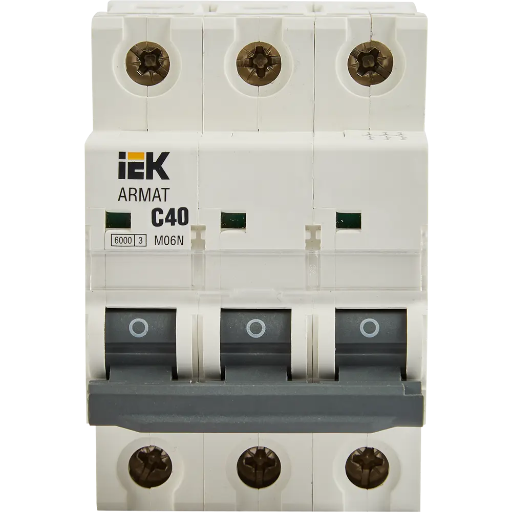 Автомат дифференциальный IEK Armat M06N 3P 40А - защита от токов утечки 87762171 STLM-1344292 - Вид №1