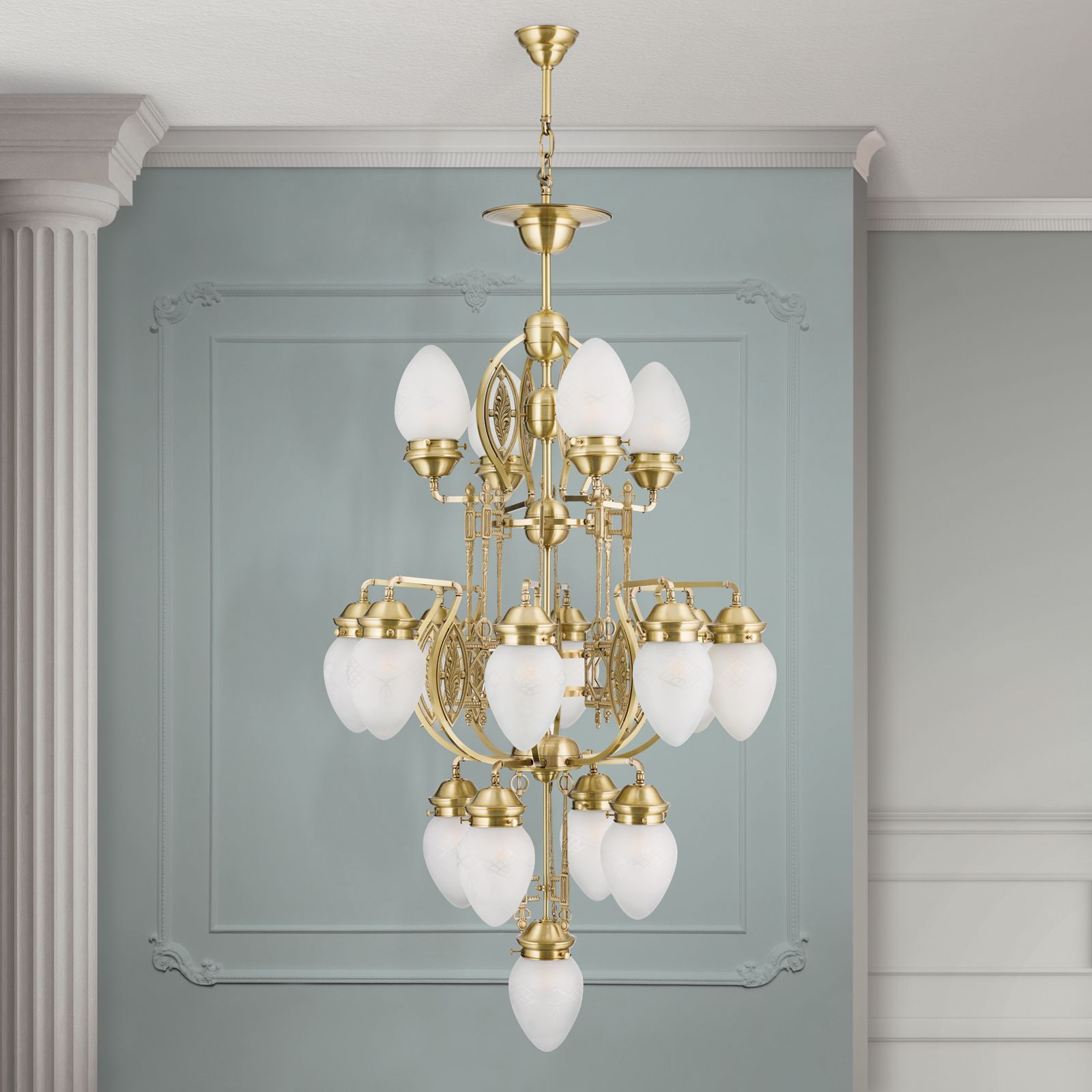 Люстра из латуни и стекла Orion Будапешт ARCH-00037437 - Вид №3