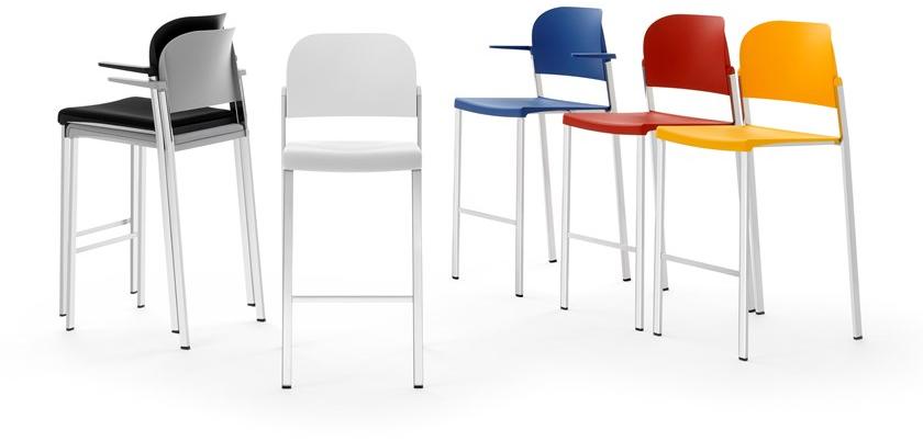 Diemmebi Табурет с подлокотниками из переработанного полипропилена и металла Makeup sun-id-1418240 - Вид №1