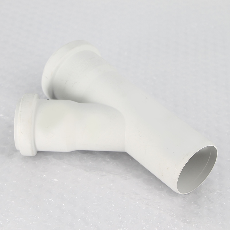 Тройник Rehau с резиновыми уплотнениями d50/40 45" RAUPIANO Plus 124089 - Вид №3